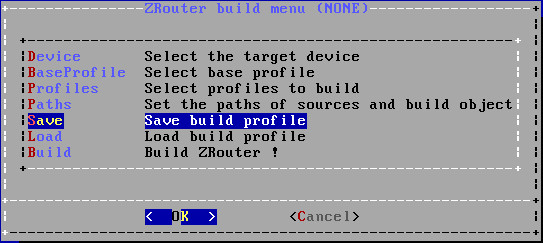 Save Build Profile