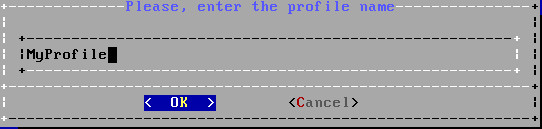 Enter Build Profile Name