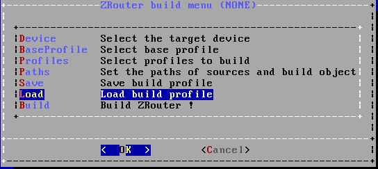Load Build Profile